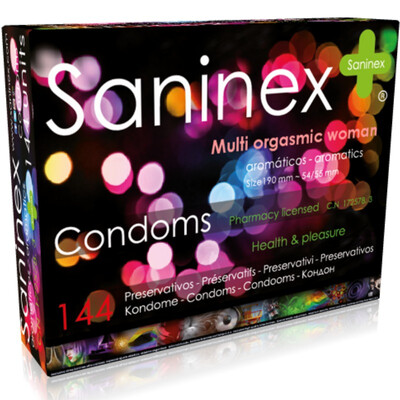 SANINEX  MULTIORGASMIC WOMAN PRESERVATIVOS 144 UDS