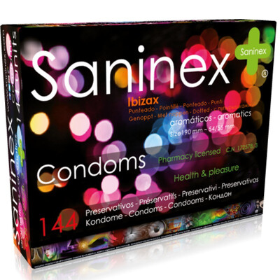 SANINEX CONDOMS IBIZAX PRESERVATIVOS 144 UDS