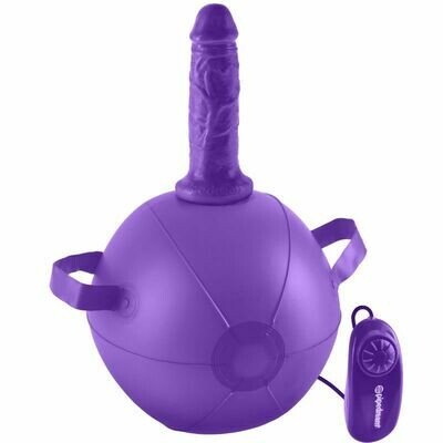 DILLIO MINI BOLA HINCHABLE CON DILDO Y VIBRACIÓN LILA