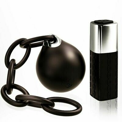 ROCKS OFF 10 SETTINGS BALL &amp; CHAIN BLACK