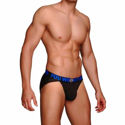 MACHO - MS076 CALZONCILLO DEPORTIVO NEGRO TALLA L