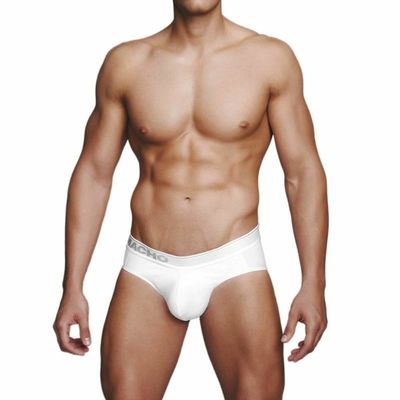 MACHO - MC091 CALZONCILLO CORTO BLANCO TALLA XL