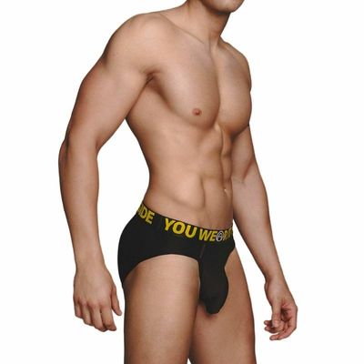 MACHO - MX074 CALZONCILLO CON TROMPA NEGRO TALLA S
