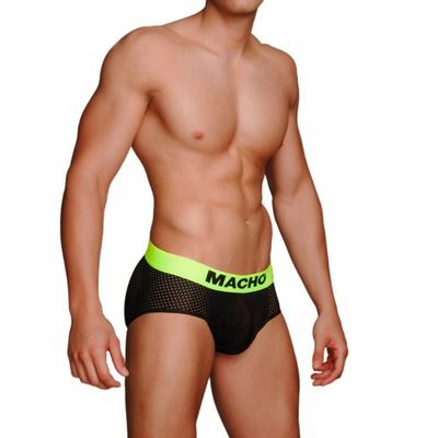 MACHO - MS080 CALZONCILLO DEPORTIVO NEGRO TALLA XL