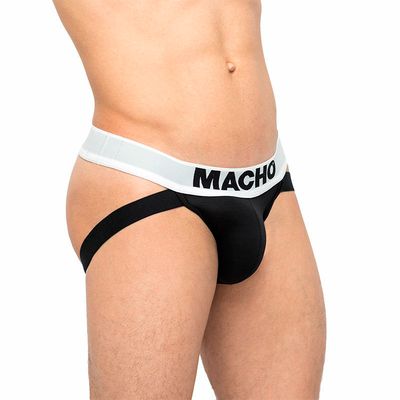 MACHO - MX200B SUSPENSORIO BLANCO Y NEGRO S