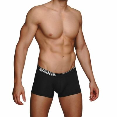 MACHO - MC086 BOXER MEDIO NEGRO TALLA S