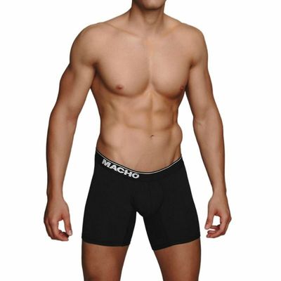 MACHO - MC087 BOXER LARGO NEGRO TALLA S