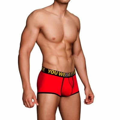 MACHO - MS078 BOXER DEPORTIVO CORTO ROJO TALLA S