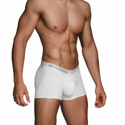 MACHO - MC086 BOXER MEDIO BLANCO TALLA S