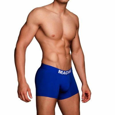 MACHO - MS075 BOXER DEPORTIVO AZUL TALLA L