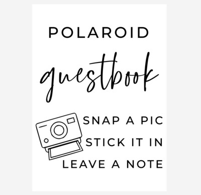 'Bella' Polaroid Guestbook
