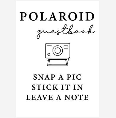 'Molly' Polaroid Guestbook