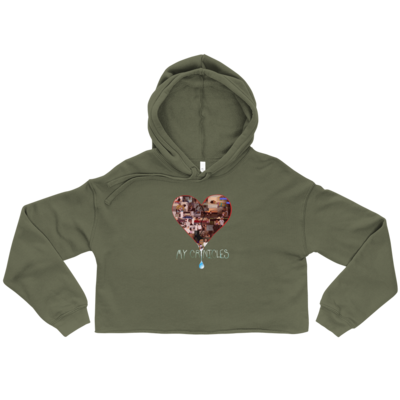 Women's Cropped Hoodie - Military Green
