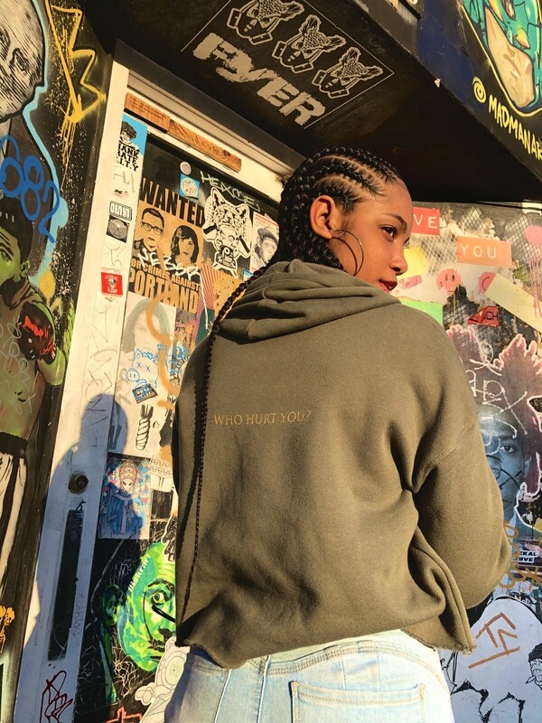 My Crynicles - Cropped Hoodie - Military Green