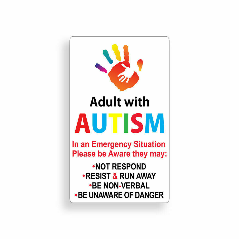 ADULT WITH AUTISM DECAL (sticker)--FREE SHIPPING