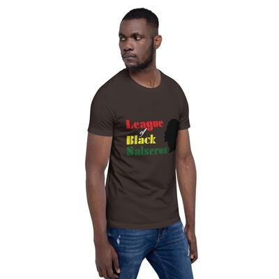 League of Black Salseros (Man, Bald, Black) - Short-Sleeve Unisex T-Shirt
