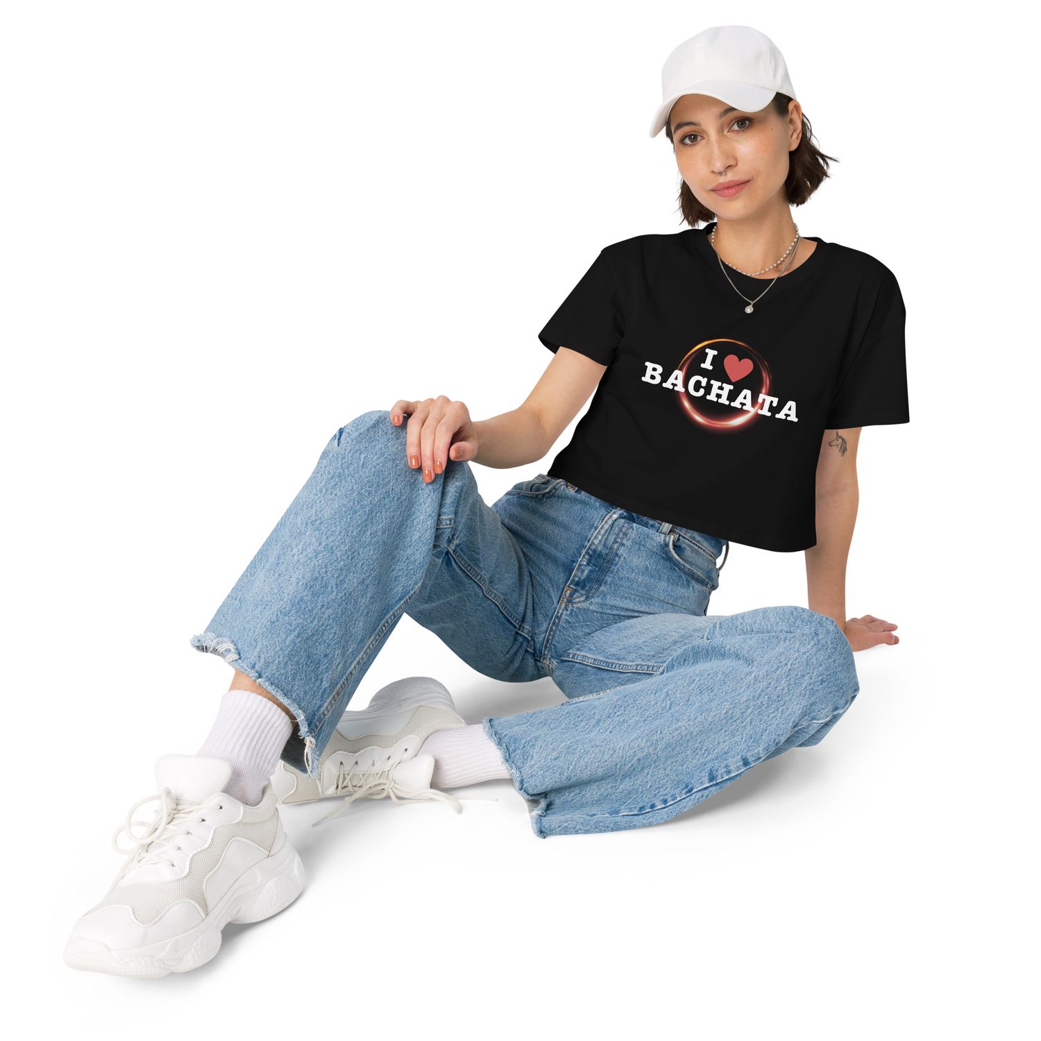 I love Bachata Women’s crop top