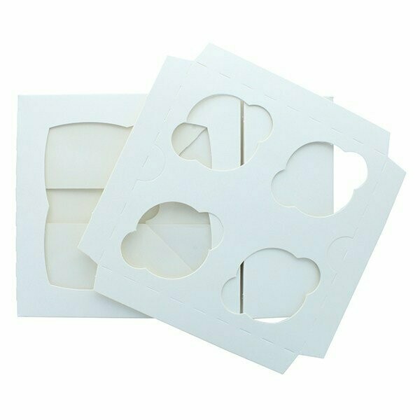 White 4 Cupcake/Muffin Box x25