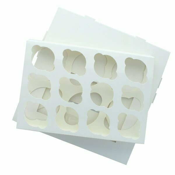 White 6 Cupcake/Muffin Box or 12 mini cupcakes x25