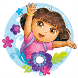 PI36881 Dora the Explorer - Flowers - 7.5" Image