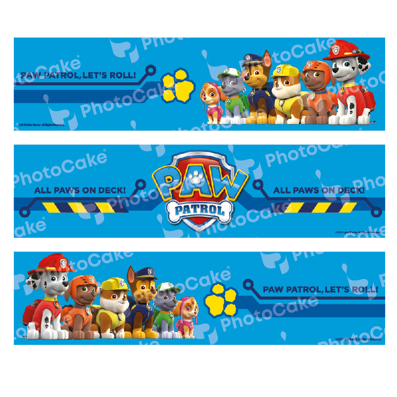 PI45566 -Paw Patrol - 2.25" x 11" precut Strips