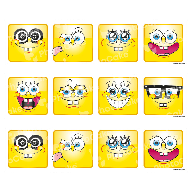 PI45571 - Sponge bob Square Pants - 2.25" x 11" precut strips