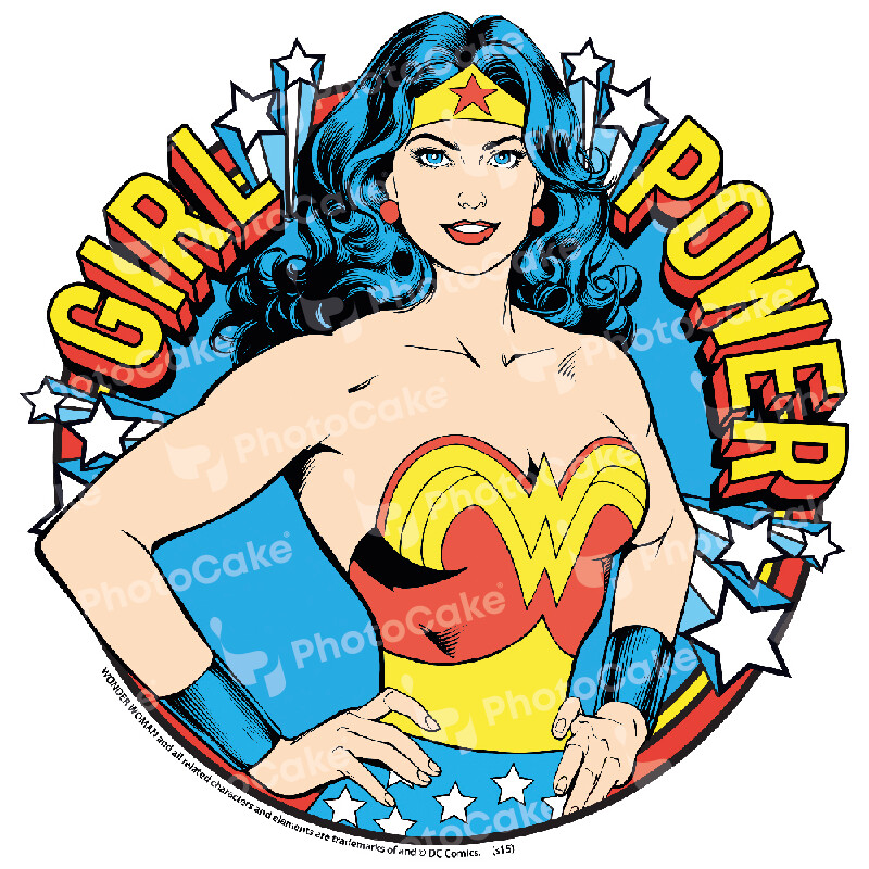 PI37416 - Wonder Woman - 7.5" Precut circle