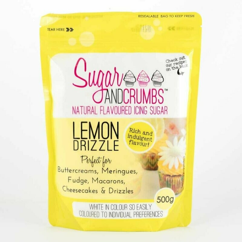 Sugar and Crumbs Natural Flavoured Icing Sugar LEMON DRIZZLE 500g