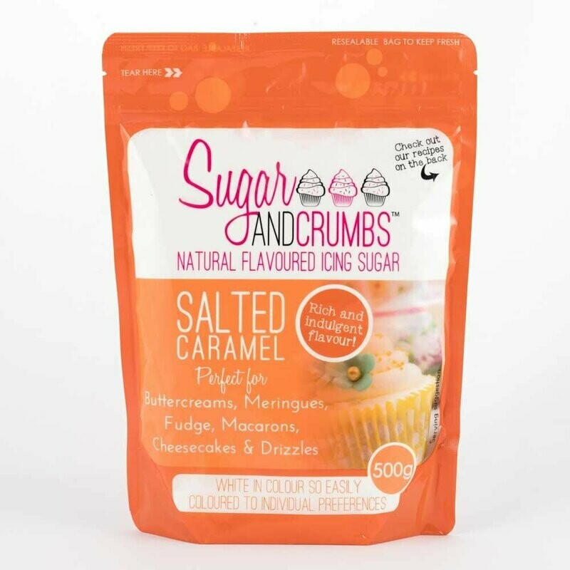 Sugar and Crumbs Natural Flavoured Icing Sugar SALTED CARAMEL 500g
