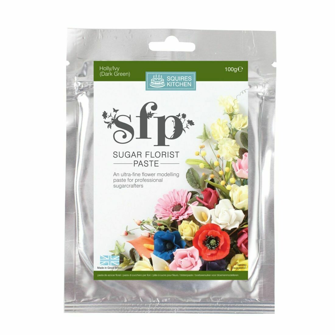 Squires Holly/Ivy (Dark Green) Flower paste   100g