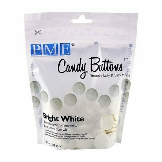 PME Candy Buttons - Bright White - 284g