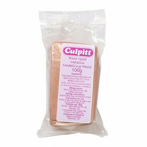 Culpitt Rose Gold Metallic Modelling Paste 100g