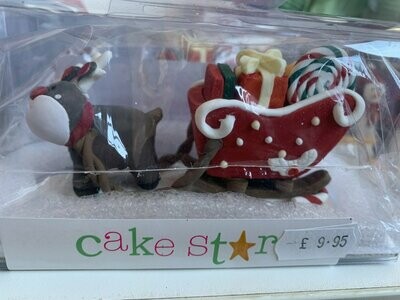Cake Star clay-dough Reindeer Sleigh