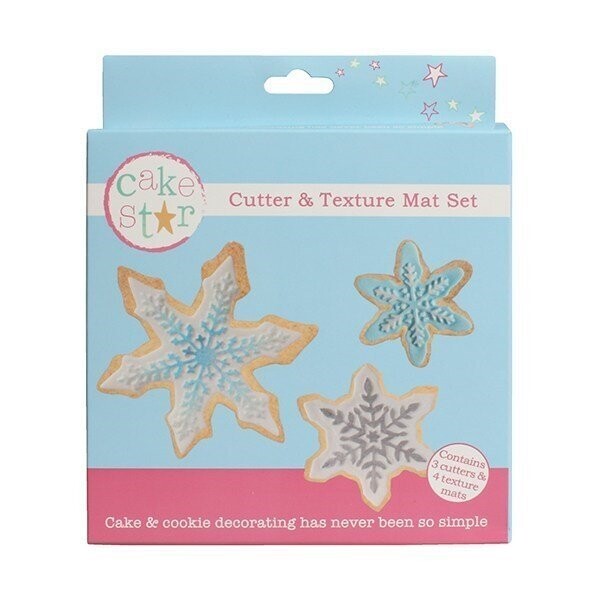 Cake Star Cutter & Texture Mat Set - Snowflakes
84855 Cake Star Cutter & Texture Mat Set - Snowflakes
84855