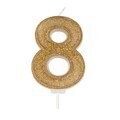 Gold Sparkle Numeral Candle - Number 8 - 70mm
13831