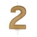 Gold Sparkle Numeral Candle - Number 2 - 70mm
13831