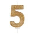 Gold Sparkle Numeral Candle - Number 5 - 70mm
13831