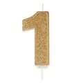Gold Sparkle Numeral Candle - Number 1 - 70mm
13831