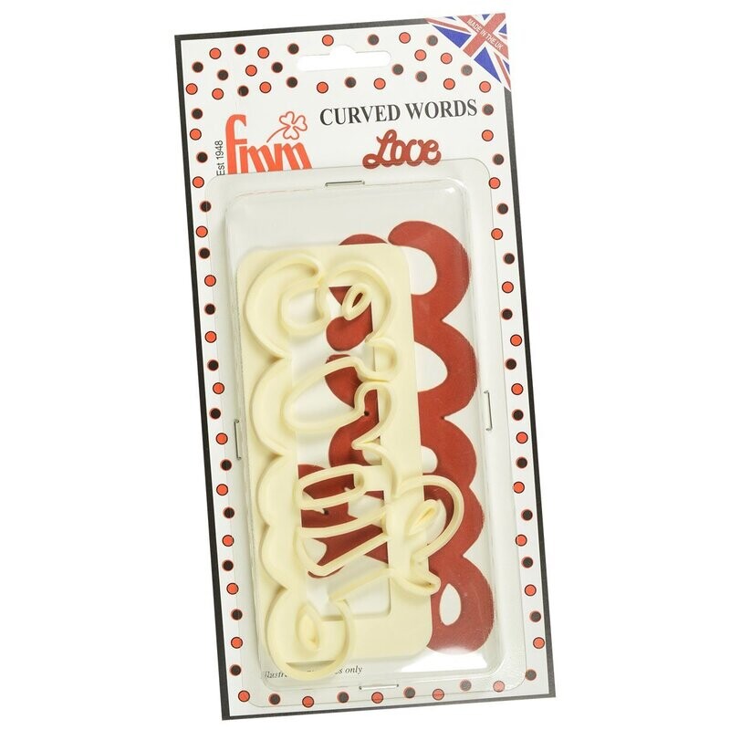 FMM CUTTER - CURVED WORDS - LOVE
CUTLOVE FMM CUTTER - CURVED WORDS - LOVE
CUTLOVE