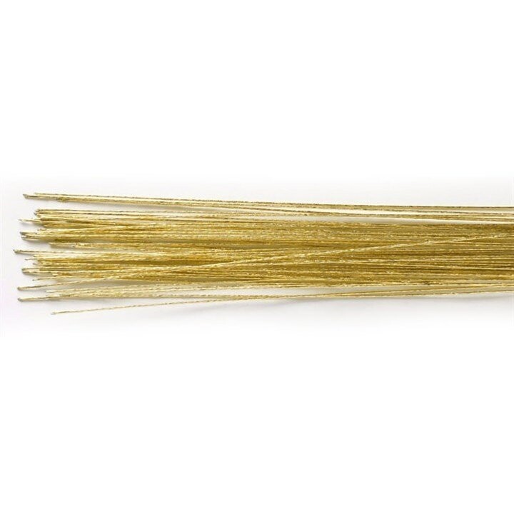 Gold Colour Florist Wire - 24 Gauge (0.56mm) 50PK 1384GLD