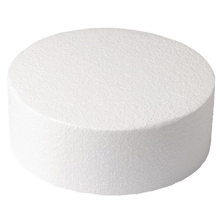 Round Straight Edged Polystyrene Cake Dummy - 8 X 4'' Deep
824501