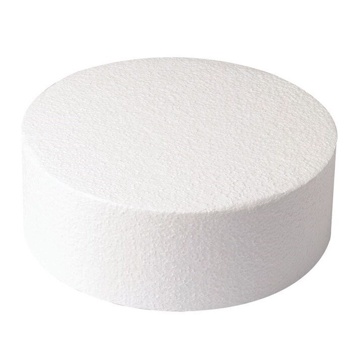 Round Straight Edged Polystyrene Cake Dummy - 9'' X 4'' Deep
824509