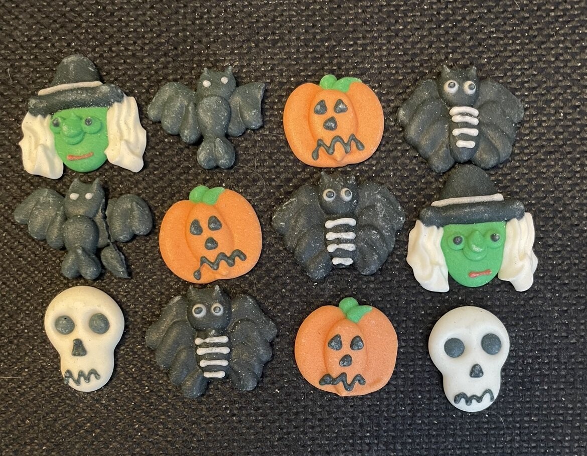 Halloween - 12 Handmade Sugar Decorations - Single