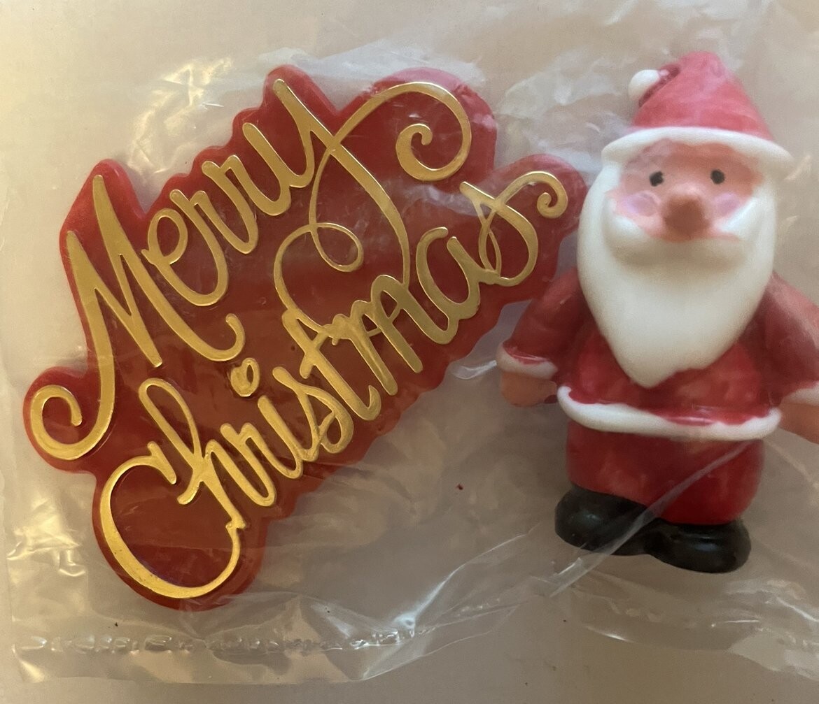 Christmas Cake Decorations Packs Father Christmas & Motto