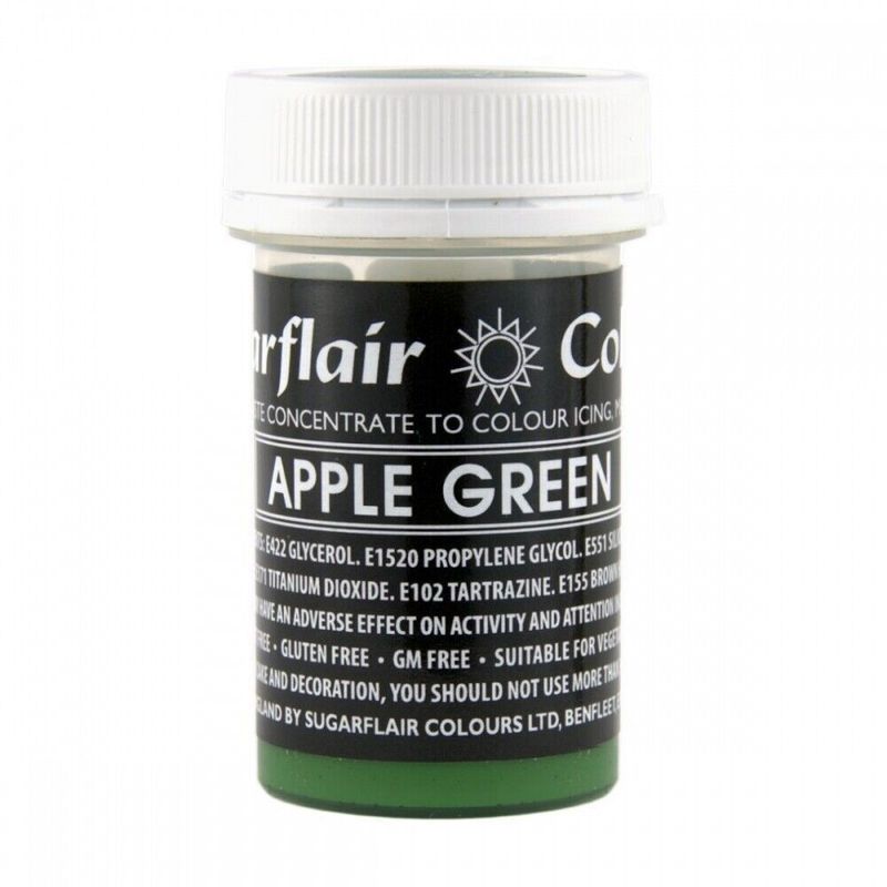 Sugarflair Paste Colours - Pastel Apple - Green - 25g