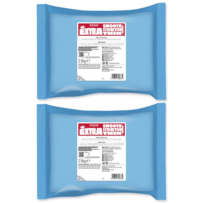 RENSHAW White - Extra Sugarpaste Fondant Icing - E171 Free 5kg RENSHAW White - Extra Sugarpaste Fondant Icing - E171 Free 5kg