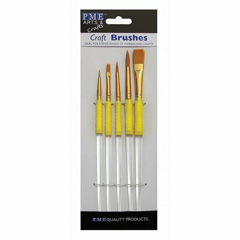 PME Nylon Craft Brushes - Set Of 5 CB1007 PME Nylon Craft Brushes - Set Of 5 CB1007
