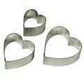 PME STAINLESS STEEL CUTTERS - HEART/ARUM LILY SET OF 3 HT267