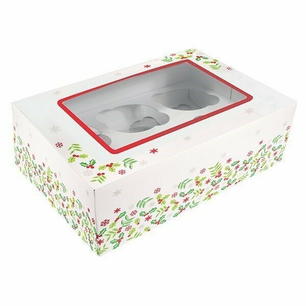 Holly 6 Cupcake Box - Single