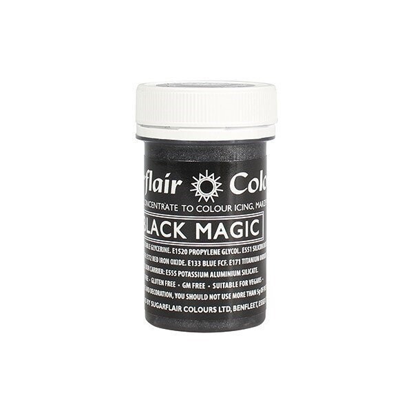 Sugarflair Satin Paste Food Colour - Black Magic - 25g 5468